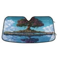 thumbnail image 1 of Qxltty Terraria Style Tree Car Windshield Sunshades Foldable UV Rays Sun Visor Protector Keep Your Vehicle Cool 53×23.5in, 1 of 8