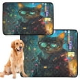 thumbnail image 1 of Qxltty The Cyberpunk Cat Cat litter Pads Pet Set of 2 Diaper Mats Center Anti-leakage Layer Absorbent Soft and Comfortable, 1 of 7