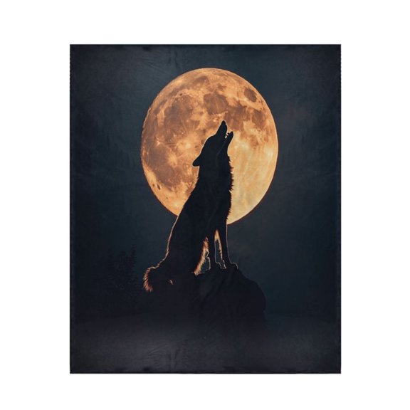 Qxltty The Legend Of Starving Wolf Soft Cozy Fluffy Blankets for Couch Sofa Chair Bed Camping Picnic Travel Lightweight Bed 5060inch