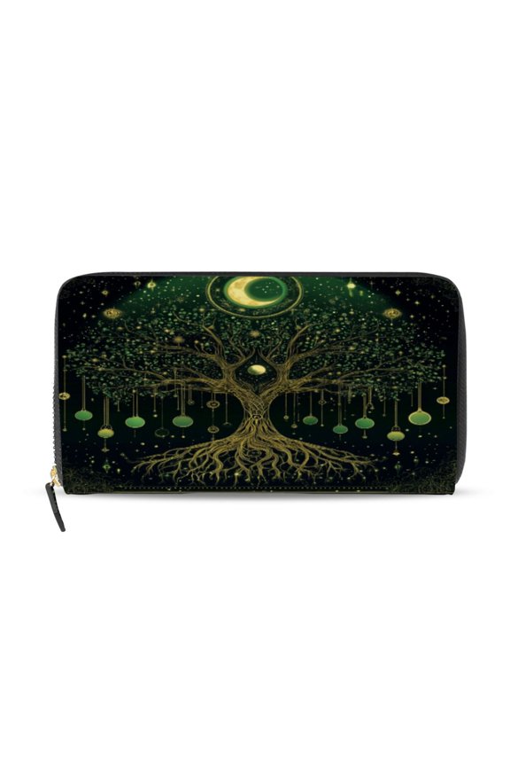 The World Tree Women's Leather Wallet Fashion Retro Multi Card Holder with Cell Phone Pocket Mothers Day Gifts