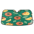 thumbnail image 1 of Qxltty Tomato Orange Pattern Car Windshield Sunshades Foldable UV Rays Sun Visor Protector Keep Your Vehicle Cool 57×31.5in, 1 of 8