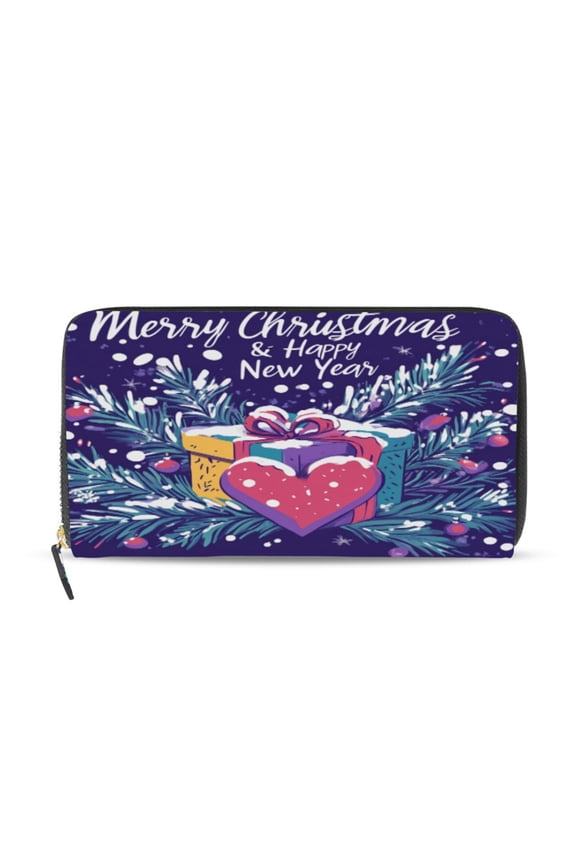 Tree Branches Wrapped in Beautiful Gift Box Design Women's Leather Wallet Fashion Retro Multi Card Holder with Cell Phone Pocket Mothers Day Gifts