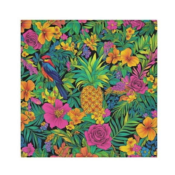 Qxltty Tropical Pineapple Napkins 20×20in Perfect for Parties Dinners Weddings Cocktail Housewarming Cloth Napkins Set of 6