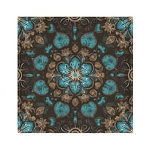 Qxltty Turquoise Mandalas Napkins 20×20in Perfect for Parties Dinners Weddings Cocktail Housewarming Cloth Napkins Set of 6