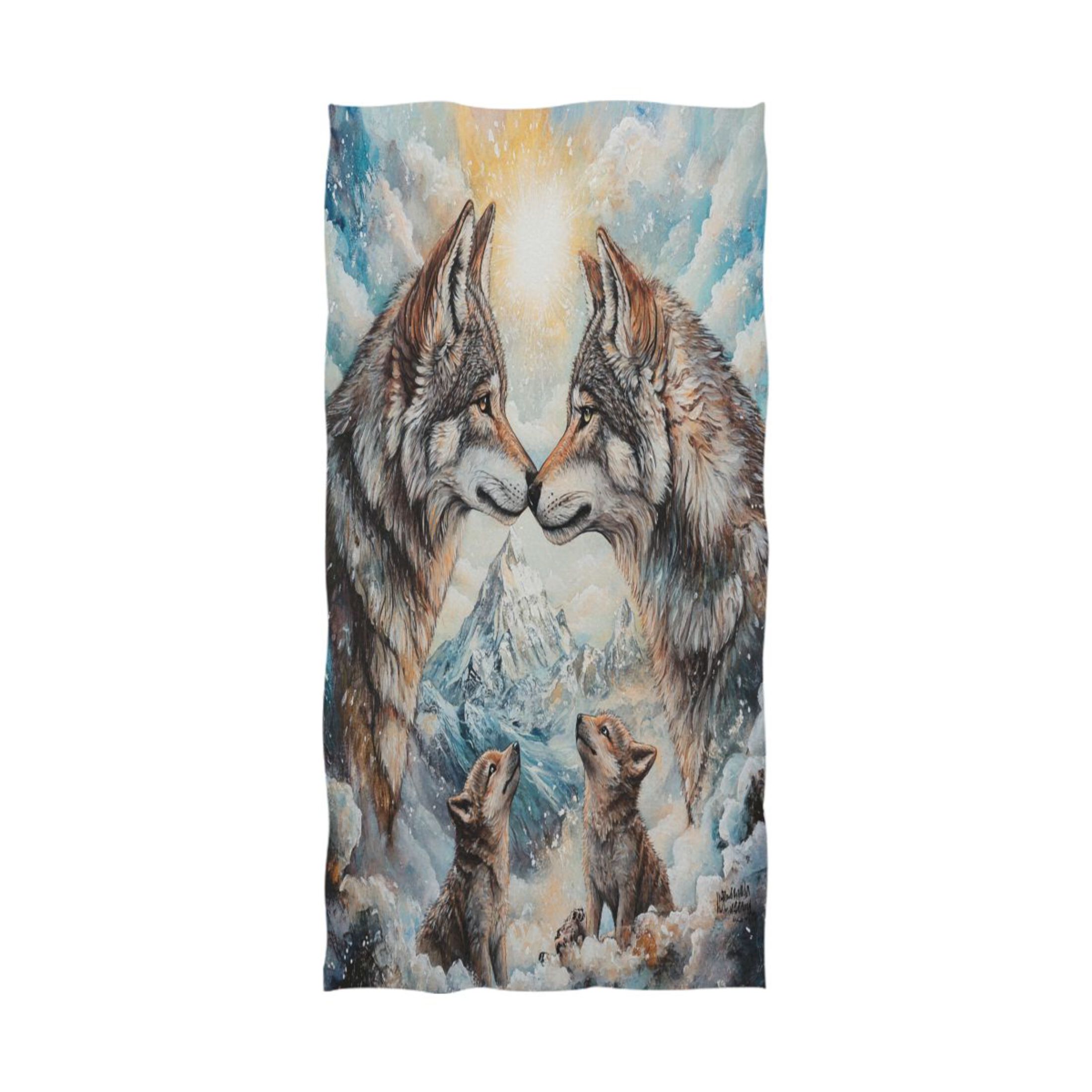 Wolf Pattern Beach Towel – Sand-Free Microfiber, 31x51 Inches, Ultra Soft Quick Dry Towel For Pool & Bath