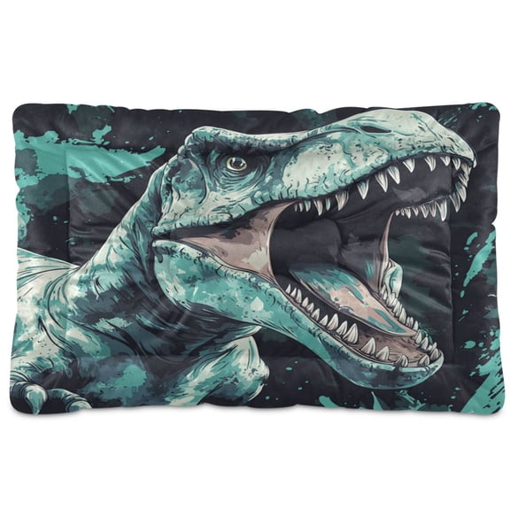 Qxltty Tyrannosaurus Rex Ped Pad Wear-resistant and Hard to Bite Through Sleeping Pad for Small Medium Large Dogs Winter Pet Bed 36×24in