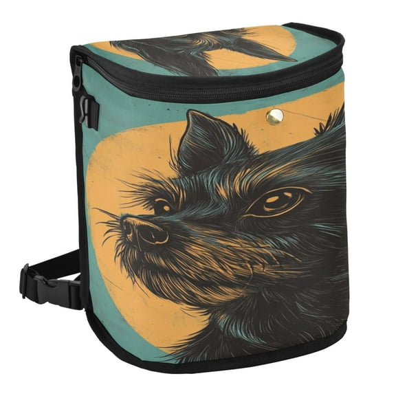 Qxltty Underground Style Of Dog Car Trash Can with Lid Vehicle Backseat Hanging Leak Proof Storage Bin
