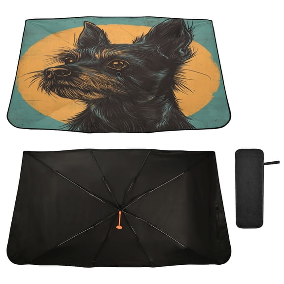 Qxltty Underground Style Of Dog Windshield Sun Shade Umbrella Protect Car from Sunrays and Heat Damage Keep Cool and Interior