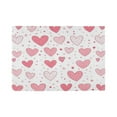 thumbnail image 1 of Qxltty Valentine Day Pink Hearts Pattern Placemats Set of 1 Heat Resistant Non-Slip Place mat for Dining Table Washable Durable Polyester Woven Table Decorations, 1 of 10