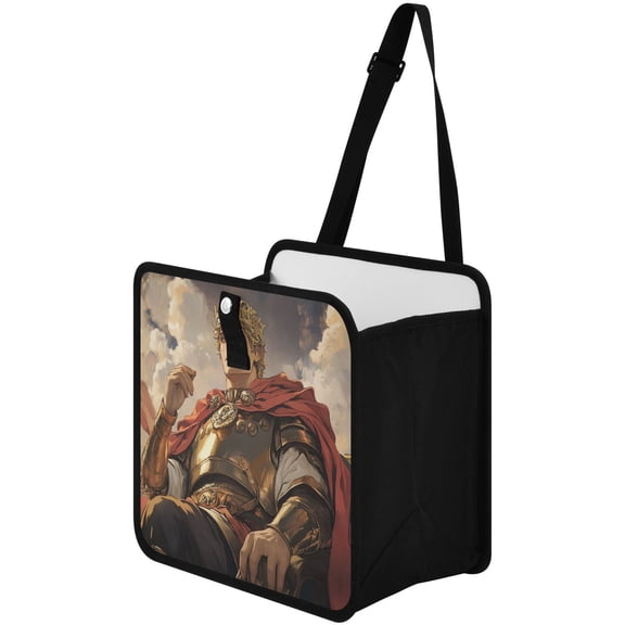 Qxltty Vanquished King Car Dumpster Collapsible Rear Seat Suspension Trash for Front Seat Center Console in Vehicle