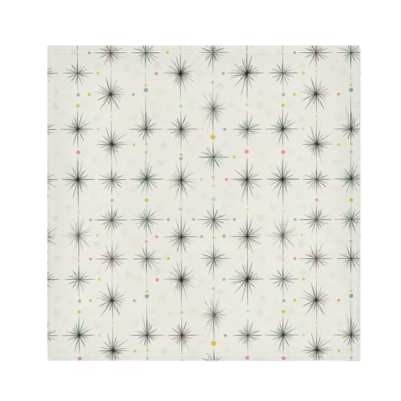Qxltty Vintage Atomic Stars Napkins 20×20in Perfect for Parties Dinners Weddings Cocktail Housewarming Cloth Napkins Set of 1