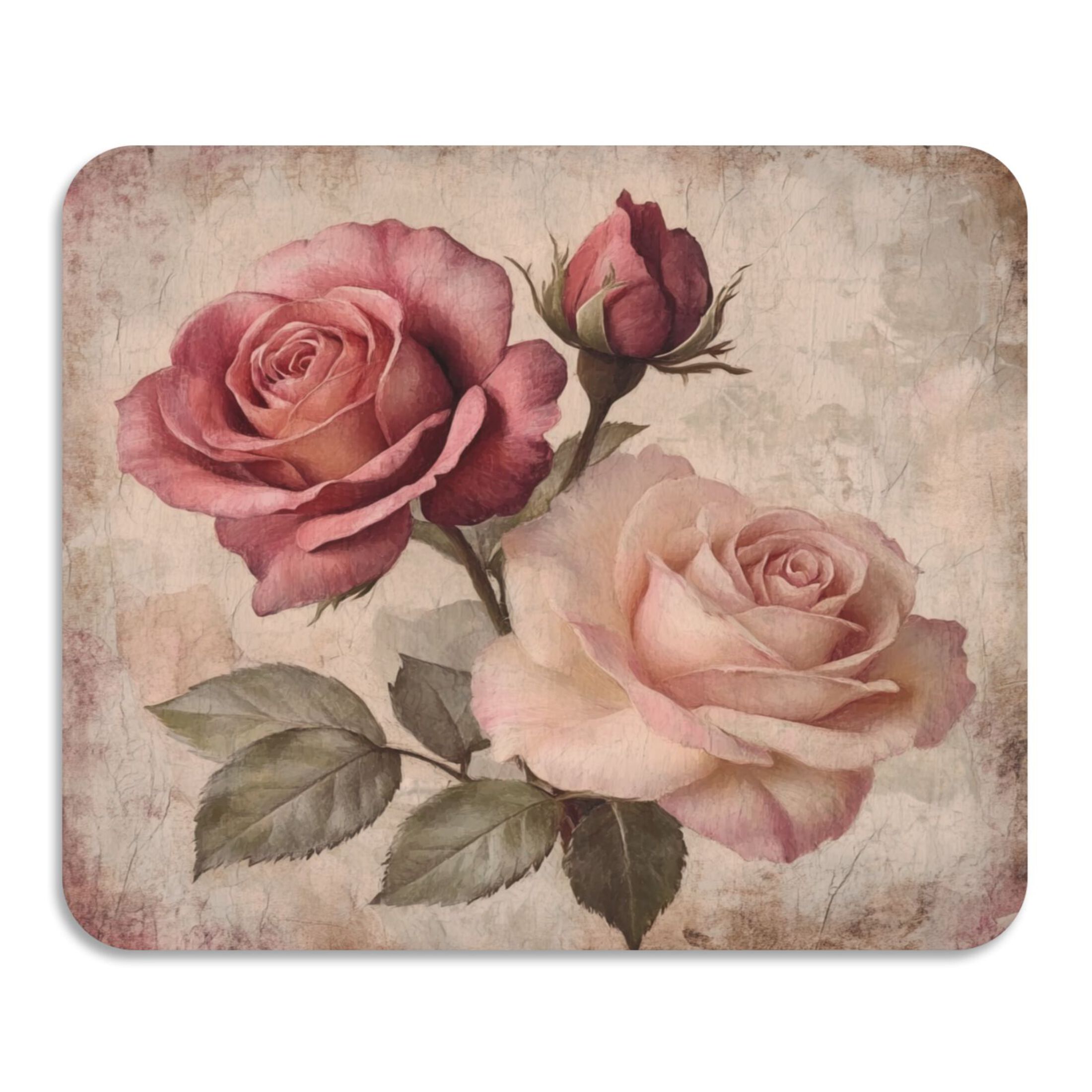 Rose Mat Qxltty Vintage Rose Dish Drying Mat Coffee Bar Mats Rubber Backed ...
