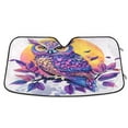 thumbnail image 1 of Qxltty Vivid Purple Owl Car Windshield Sunshades Foldable UV Rays Sun Visor Protector Keep Your Vehicle Cool 55×27.6in, 1 of 8