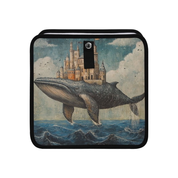 Qxltty Whale Castle Car Dumpster Collapsible Rear Seat Suspension Trash for Front Seat Center Console in Vehicle