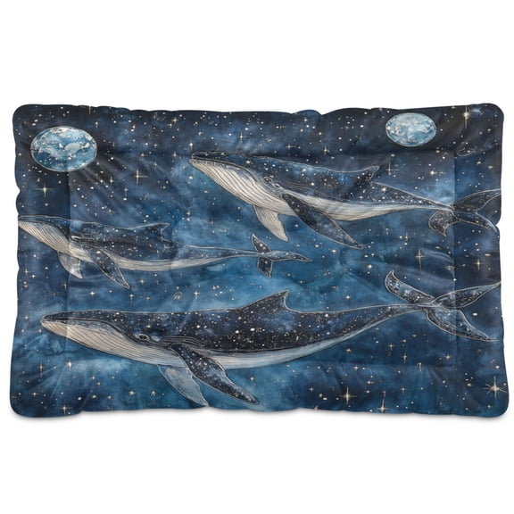 Qxltty Whale Stars Ped Pad Wear-resistant and Hard to Bite Through Sleeping Pad for Small Medium Large Dogs Winter Pet Bed 24×18in