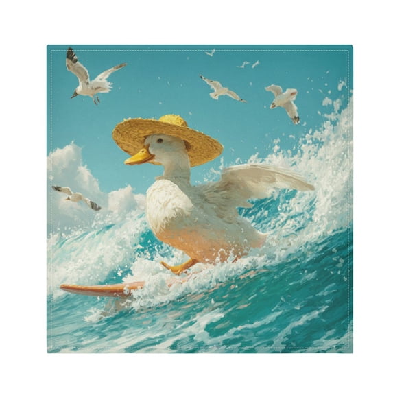 Qxltty White Duck Napkins 20×20in Perfect for Parties Dinners Weddings Cocktail Housewarming Cloth Napkins Set of 4