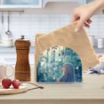 thumbnail image 1 of Qxltty Wind Chimes Lass Acrylic Napkin Holder Set of 2 Transparent Dining Table Kitchen Cafeteria Home Decor 4.1x4.9x1.97in, 1 of 9