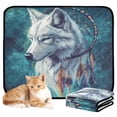 thumbnail image 1 of Qxltty Wolf King Dreamcatcher Cat litter Pads Pet Set of 3 Diaper Mats Center Anti-leakage Layer Absorbent Soft and Comfortable, 1 of 7
