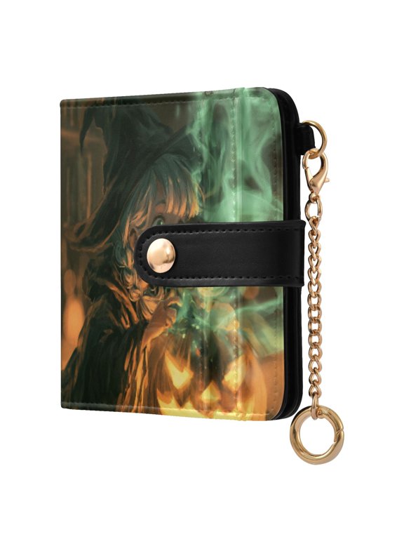 Wonder Witch Magic Ladies Wallet Rfid Slim Thin Compact Credit Card Women Wallet Zipper Coin Pocket and ID Window for Female Gifts