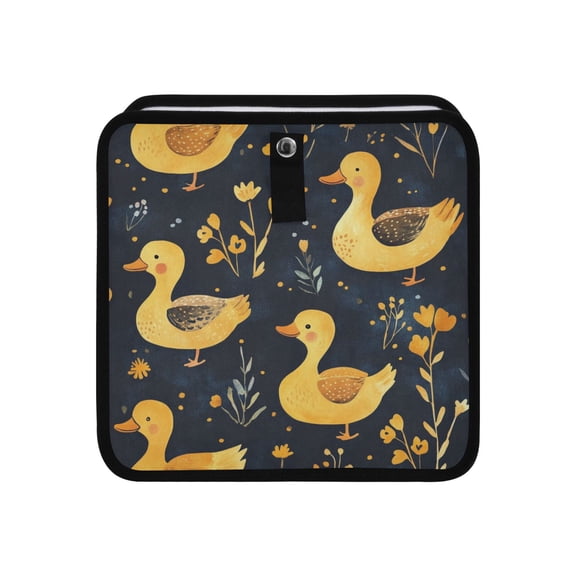 Qxltty Yellow Ducks Car Dumpster Collapsible Rear Seat Suspension Trash for Front Seat Center Console in Vehicle