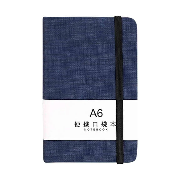 Qxpztk Clearance A6 Small Journal Notebook, Lined Pocket Notebook, Mini Notebook Hardcover, 3.6 inches * 5.7 inches Jurnal for Women and Man (1PACK Dark Blue)