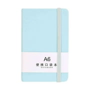 Qxpztk Clearance A6 Small Journal Notebook, Lined Pocket Notebook, Mini Notebook Hardcover, 3.6 inches * 5.7 inches Jurnal for Women and Man （1PACK Light Blue)