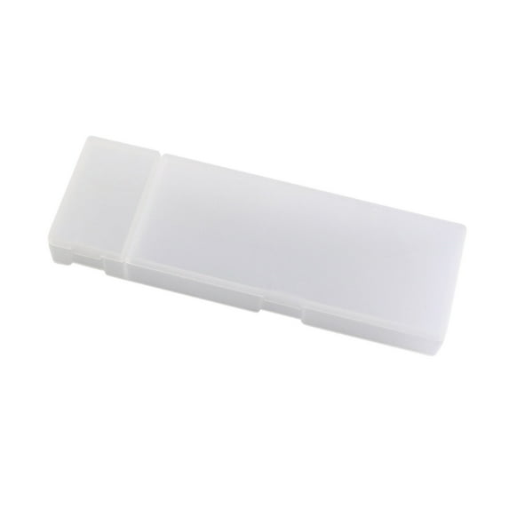 Qxpztk Clearance Frosted Plastic Pencil Case, Large Clear Pencil Box Stationery Case w/Snap-tight Lid, Translucent Hard Plastic Storage Container Box for Office Supplies, White