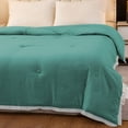 thumbnail image 1 of Comefolife Cooling Comforter for Hot Sleepers Night Sweats Pregnancy, Cooling Blankets Cool Down, Lightweight Blanket Summer Comforter Soft, Army Green - 59"x78.74", 1 of 9