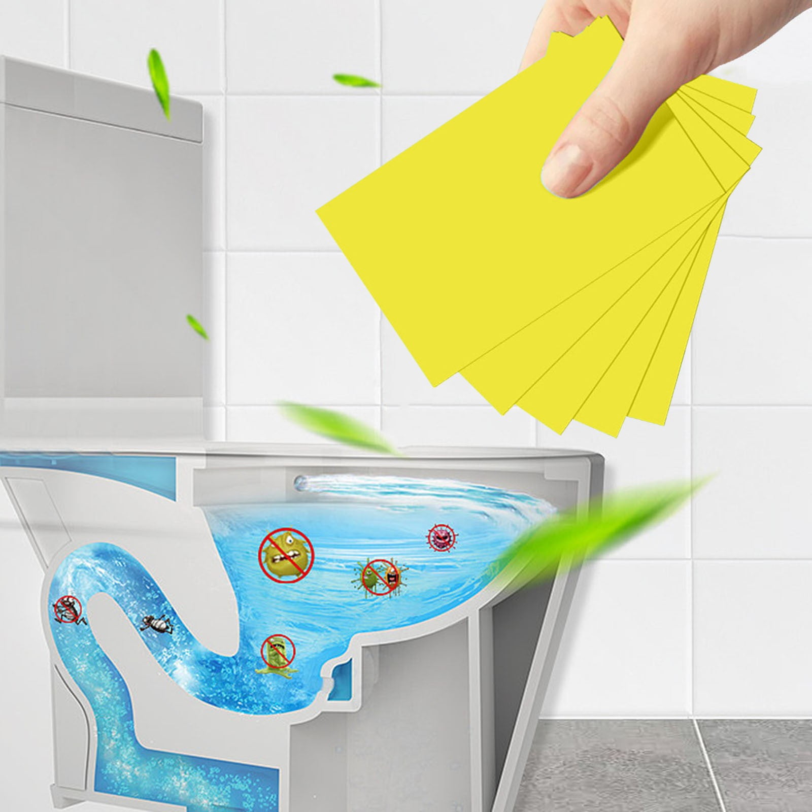Qxpztk Natural Toilet Bowl Cleaner Strips Eco Friendly and Septic