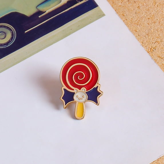 Qxpztk Punk Cute Halloween Acrylic Brooch Pins - 6 Types Pumpkin Skull Ghost Cat Decorative Pins for Backpacks, Clothes, Bags, Hats - DIY Halloween Accessories