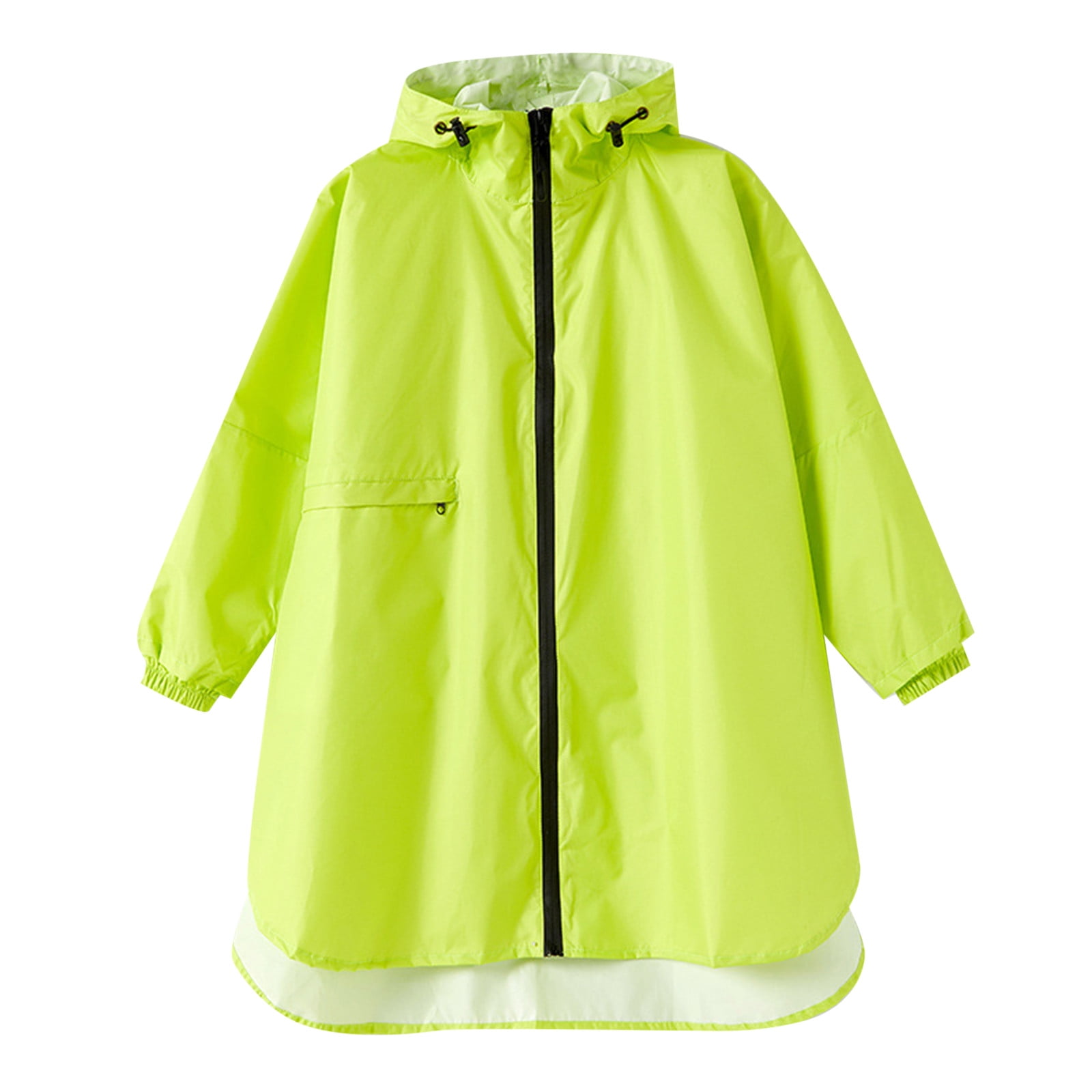 Qxutpo Boys Girls Rain Poncho Waterproof Hooded Full Zip Rain Jackets