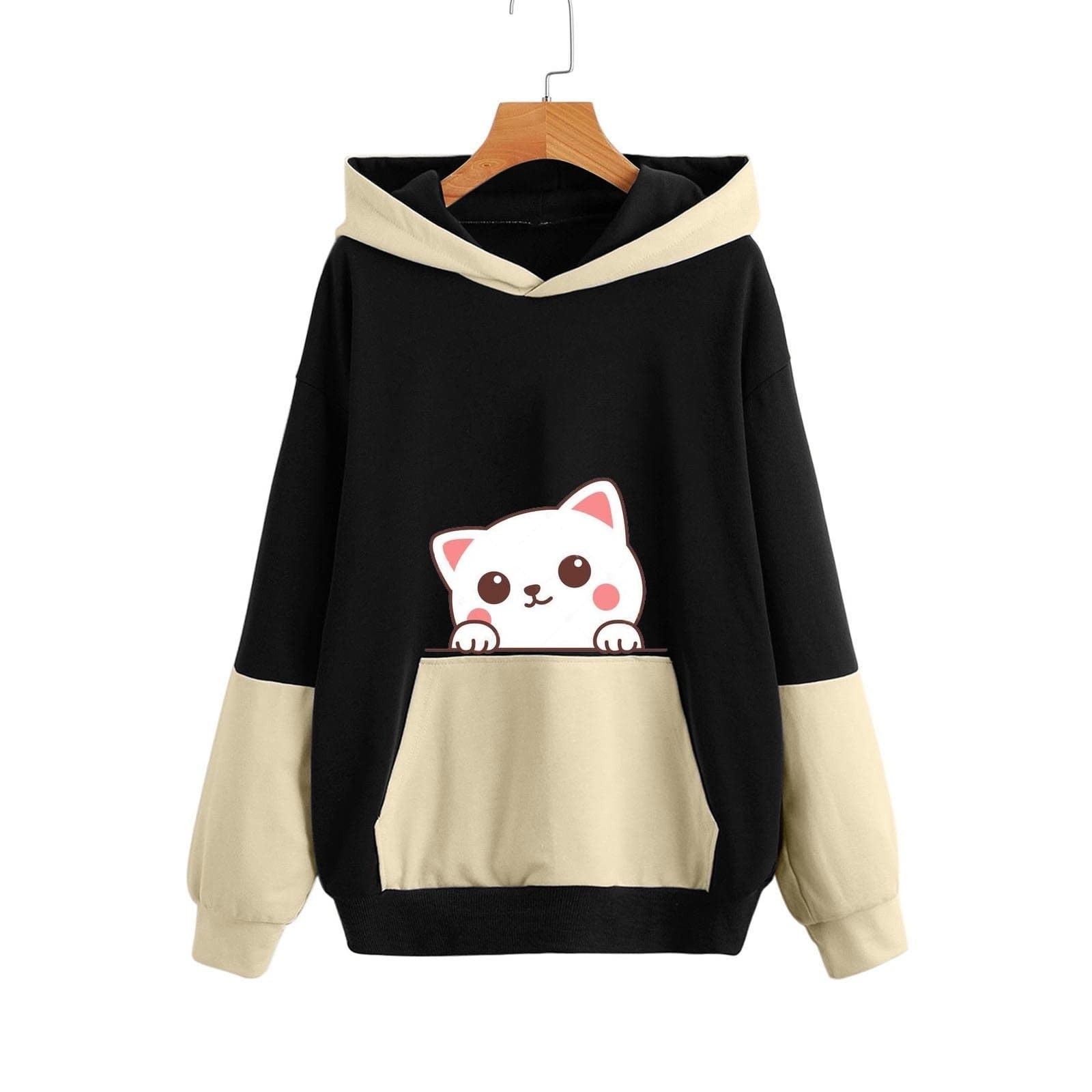 Color block cat sweater sale