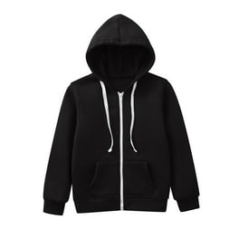 Qxutpo Kids Jackets Boys Sweat Color Solid Zip Long Hoodie Sleeve Up Jackets Size 11 12Y Walmart