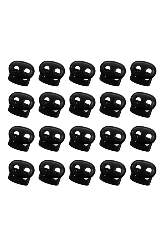 100Pcs Cord Locks, Plastic Spring Toggle Stopper for Drawstrings, Backpacks, Hoodies, Jackets, Camping Gear Repair Replacement Parts, 100X Spring Buckles