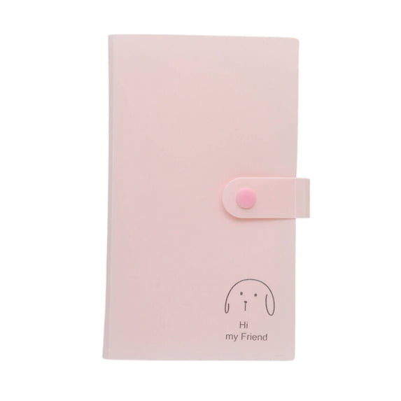 Qyaukm 3 Inch Index Card Holder, Plastic Organizer Pouches Book Binder, Flash Cards Jewelry Photo Storage Protector Sleeves, Collection Book With Pockets for Home Classroom Office, 1*Storage Book