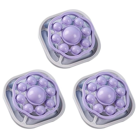 Qyaukm 3 Pack Washing Machine Hair Catcher, Reusable Floating Lint Filter for Pet Hair & Debris, Laundry Mesh Removal Tool for Washer, Purple Color