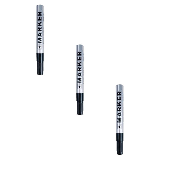 Qyaukm 3PC Black Paint Pens Paint Markers 0.7mm - Permanent Acrylic Markers 1Pc, Water Based, Quick Dry, Waterproof Marker Pen for Rock, Wood, Plastic, Metal, Canvas, Glass, Fabric, Mugs. Medium Tip