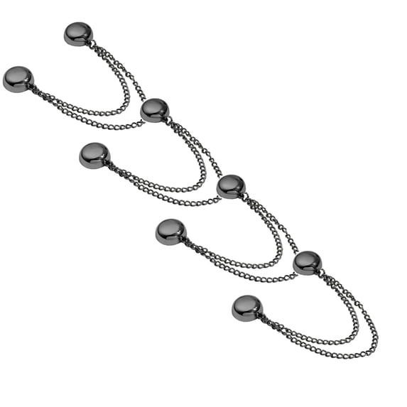 Qyaukm 4PCs Magnetic Snap for Pants, No Sew Hem Stickers to Shorten Trousers, Strong Clip for Cuff & Sleeve Adjustment, Black Snap Fastener for Clothing