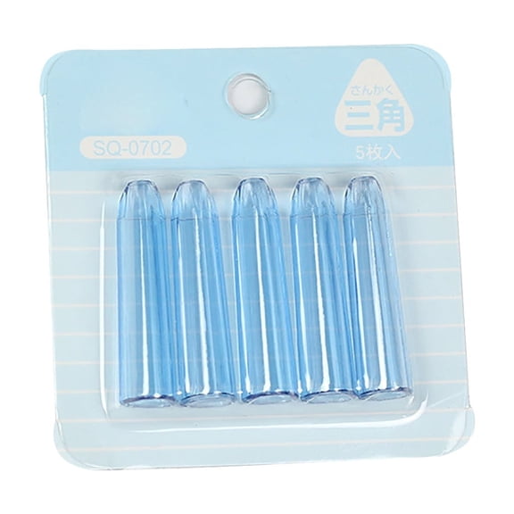 Qyaukm 5 Pieces Pencil Cap - Pencil Tip Protector Colorful Plastic Cover Pencils Extender Holders Pen Toppers for Student Classroom Office Gifts Stationery Supplies - Light Blue