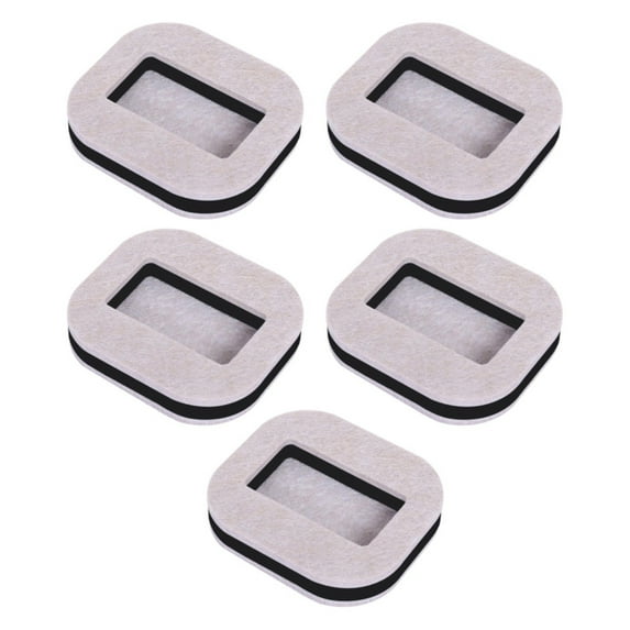 Qyaukm 5Pc Furniture Stoppers to Prevent Sliding - Wheel Stopper for Furniture and Bed Frame Wheel Stoppers - No Slip Stopper for Chairs, Desks, Sofas - Protects All Floors - Square Bean Color