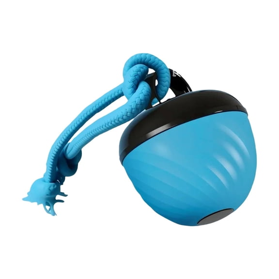 Qyaukm Automatic Interactive Dog Ball Toy, Random Path Moving & Rolling with Rope, Mental Stimulation Puppy Toy for Indoor Outdoor Play, Enrichment for Small Medium Large Breeds