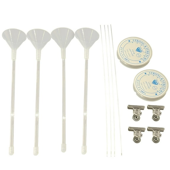 Qyaukm Beading Funnel Beading Tools Kit for Clay Bead Beading Tools for Jewelry Making with Beading Needles Bracelets Necklaces Making, 1 Set of Bead Stringers (14 Pieces)