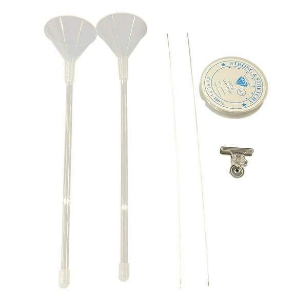 Qyaukm Beading Funnel Beading Tools Kit for Clay Bead Beading Tools for Jewelry Making with Beading Needles Bracelets Necklaces Making, 1 Set of Bead Stringers (6 Pieces)