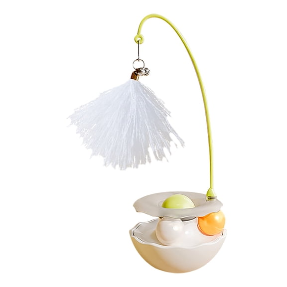 Qyaukm Cat Toy 5-in-1 Variety Pack with Teaser Wand & Interactive Bouncing Toys for Kittens and Adult Felines, Silvervine-Infused for Natural Play Instincts, Includes Chew Stick for Dental Health