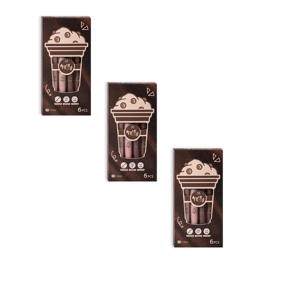 Qyaukm Cute Gel Pens 3 boxes, 18Pcs Retractable Quick Dry Ink Pens 5Ml Fine Point Black Ink Kawaii Smooth Writing Pens for Classroom Office Supplies Aesthetic Pretty Pens