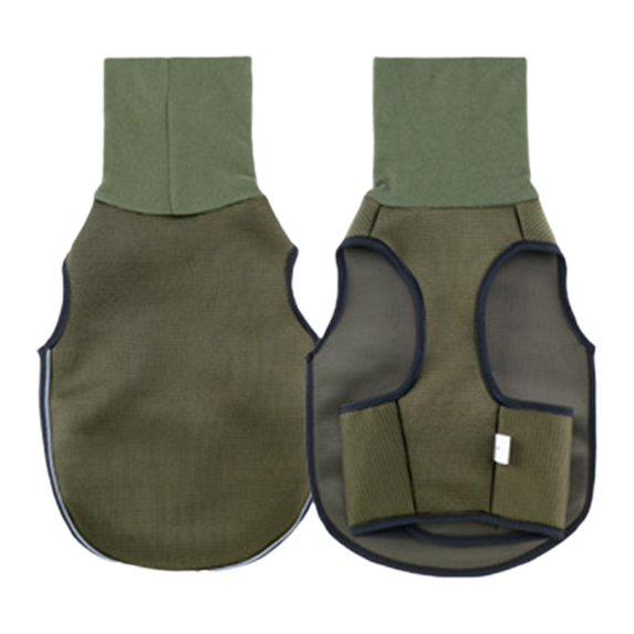 Qyaukm Dog Anxiety Vest with Hood, Skin-Friendly Thunder Jacket for Dogs, All-In-One Dog Calming Shirt with Hood for Thunder, Fireworks, Separation - Keep Pet Calm Without Medicine, Military Green XL