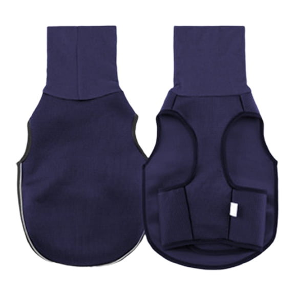 Qyaukm Dog Anxiety Vest with Hood, Skin-Friendly Thunder Jacket for Dogs, All-In-One Dog Calming Shirt with Hood for Thunder, Fireworks, Separation - Keep Pet Calm Without Medicine, Hidden Blue L