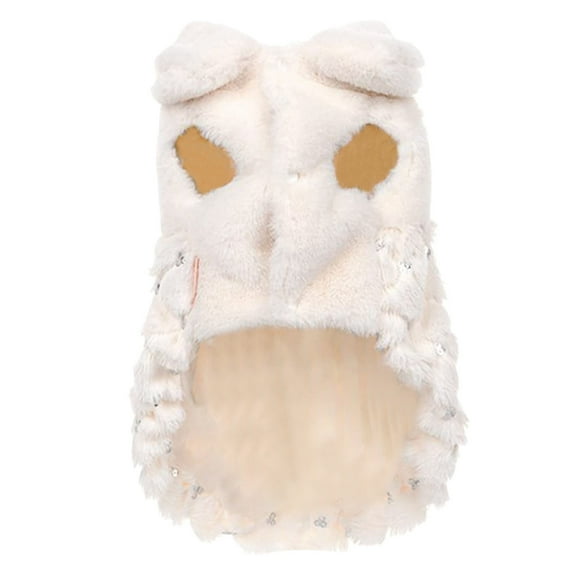 Qyaukm Dog Clothes Sparkle Sequin Bow Princess Coat, Winter Warm Fashion Apparel for Small Medium Pets, Party Costume Dress, Comfortable Cat Clothing 2XL Size