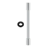 Qyaukm Faucet Extension Hose, 50Cm Flexible Silicone Pipe with 360° Rotation, Universal G1/2" Connector for Kitchen and Bathroom Sink (White)