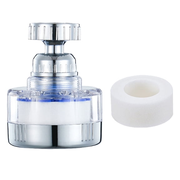 Qyaukm Faucet Water Filter 360° Rotating Purifier, Multi-Layer Filtration for Heavy Metal and Sediment, Universal Fit for Kitchen and Bathroom Sink Aerators